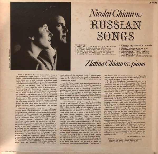 OS 26249 – Nicolai Ghiaurov – Russian Songs – (LP, Album) – Sam Le